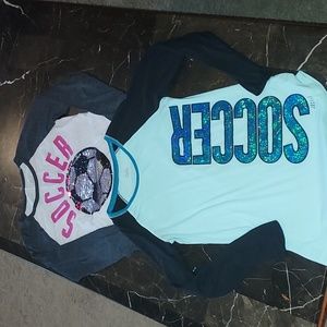 Justice sequin long sleeve soccer